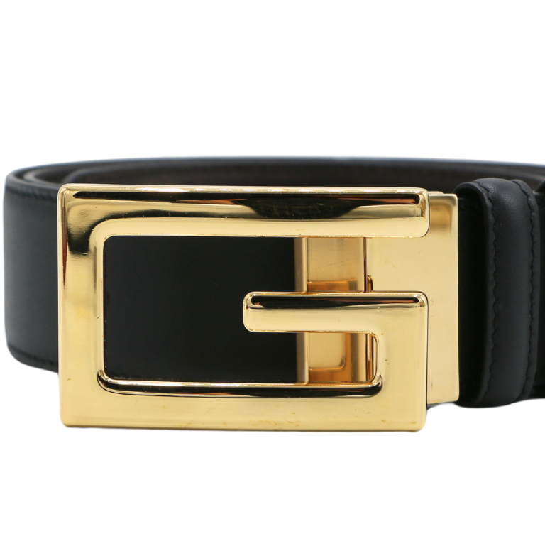 GUCCI ベルト 85-34 イタリア製 GUCCI BLACK LEATHER BELT INTERLOCKING G G SIZE 85/34 114984
